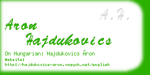 aron hajdukovics business card